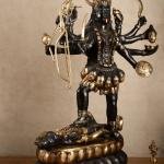 Brass Large Kali Mata Sculpture | 33" Amavasya Sky Black Edition | 35kg Sacred Masterpiece | Temple Grade Art | Jaipurio